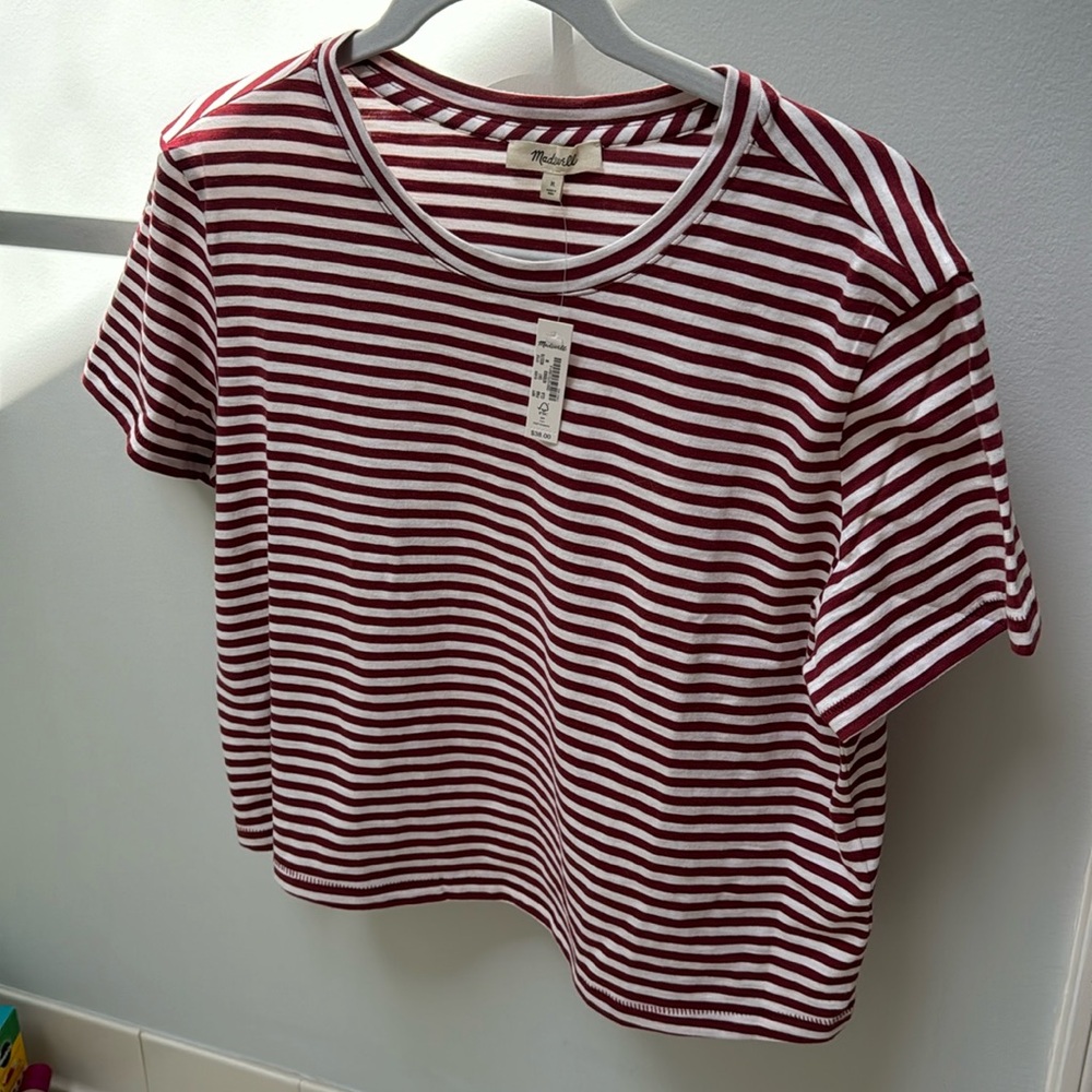 Madewell Slub boxy-crop tee